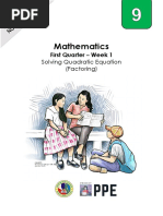 Mathematics: Solving Quadratic Equation (Factoring)