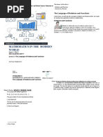 MMW Worksheet 2.4-The Language of Relations and Functions