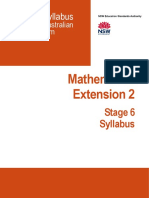 Mathematics Extension 2 Stage 6 Syllabus 2017