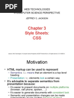 Style Sheets: CSS: Web Technologies A Computer Science Perspective