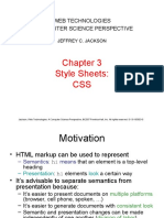 Style Sheets: CSS: Web Technologies A Computer Science Perspective