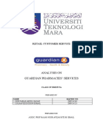 Analysis On Guardian Pharmacies Services