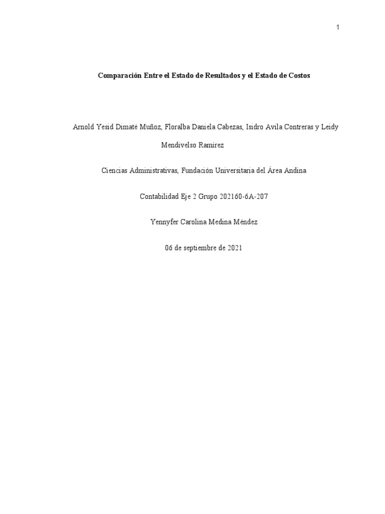 Contabilidad Eje 2 Trabajo Final | PDF | Estado de resultados | Estado ...