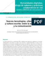 Nuevas Tecnologías, Cibercultura y Cultura Escrita. Entre La Educación y Comunicación