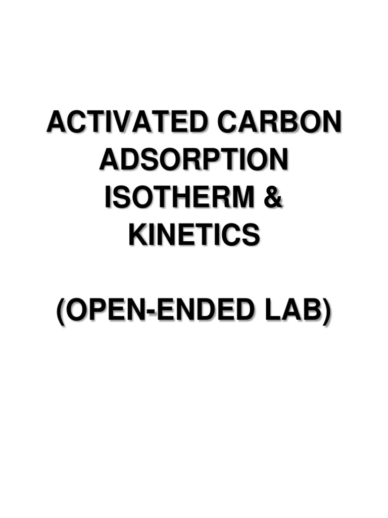 Activated Carbon Adsorption Study | PDF | Science & Mathematics