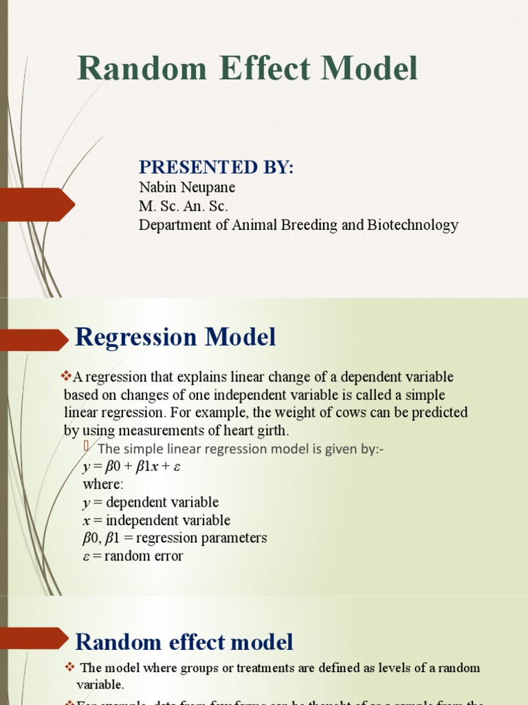Understanding Random Effect Models | PDF | Self-Improvement | Science ...