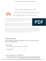 Formulario Aspectos de Opinión Autoevaluación de La Institución. (Instructor)