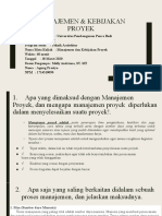 Manajemen & Kebijakan Proyek