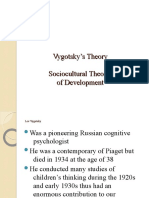 Vygotsky's Theory Sociocultural Theory of Development