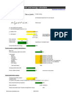 Wind Power and Energy Calculator: Ec 1 2 NM or Joules