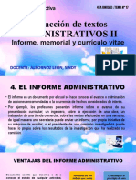 Textos Administrativos II - Informe, Memorial y CV