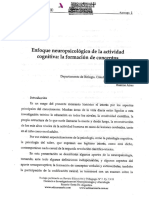 ENFOQUE NEUROPSICOLOGICO DE LA ACTIVIDAD COGNITIVA. LA FORMACION DE CONCEPTOS