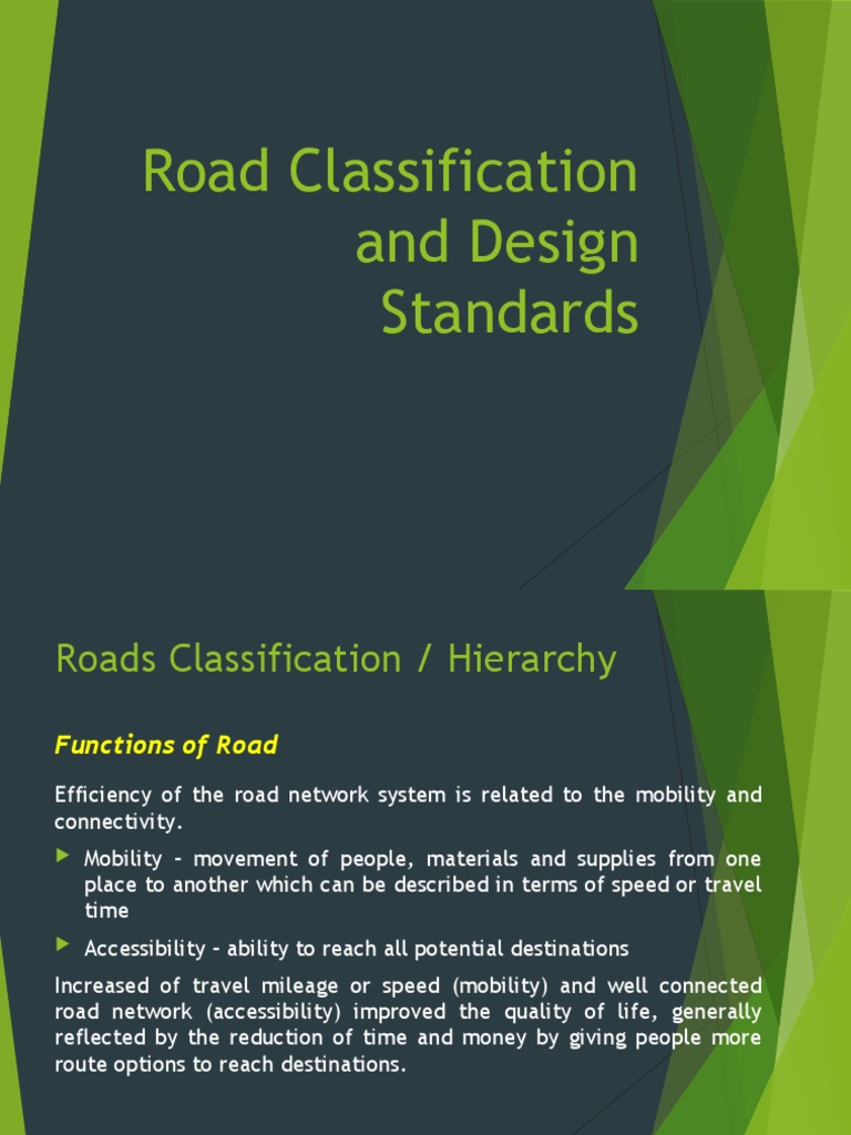 Highway Chapter 2 Road Classification | PDF | Controlled Access Highway ...