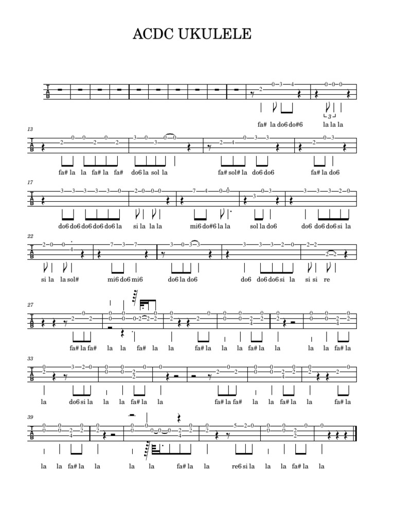 Acdc Ukulele | PDF
