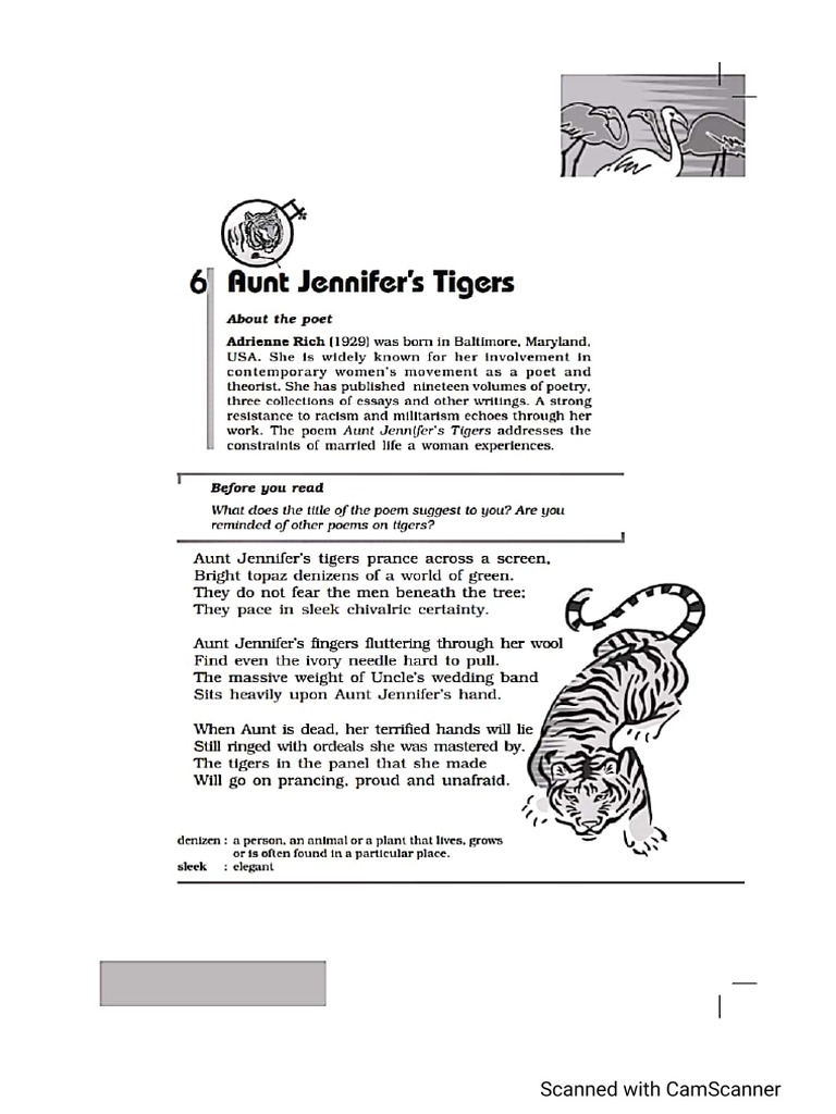 Aunt Jennifer's Tigers PDF