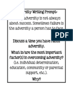 Adversity Writing Prompt