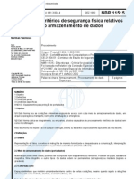 NBR 11515 NB 1334 - Criterios de Seguranca Fisica Relativos Ao Armazenamento de Dados