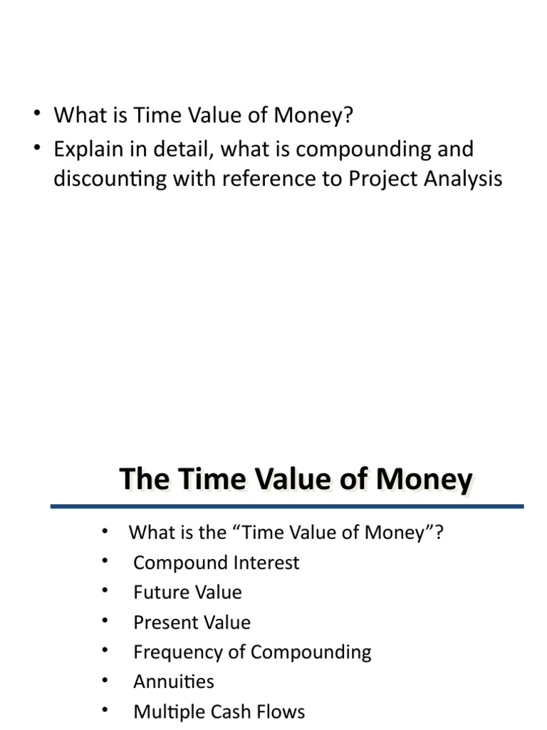 What Is Time Value of Money? Explain in Detail, What Is Compounding
