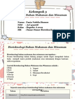 A1C419068 - Tasia Nabila Hussen - PPT Kel.3 Bioteknologi Bahan Makanan Dan Minuman