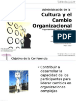 Conferencia Cultura y Cambio Organizacional