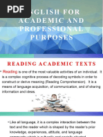 English For Academic and Professional Purposes