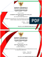 Bupati Gorontalo Piagam Pengharaan