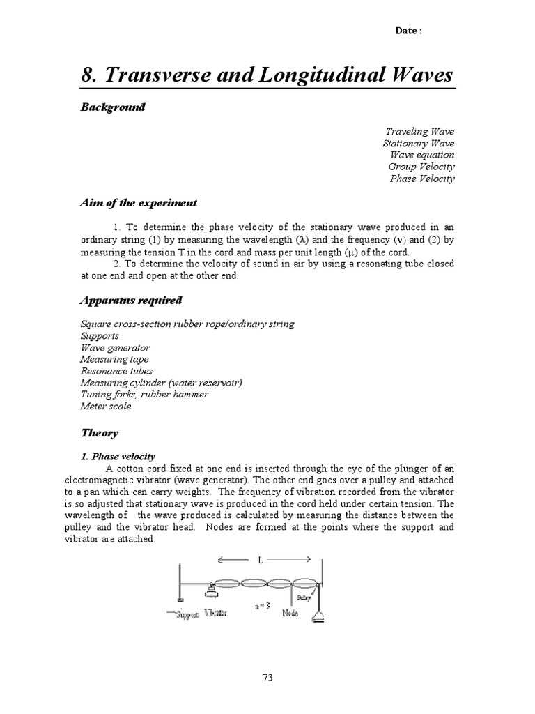 Transverse and LongitudinalWaves | PDF | Waves | Resonance