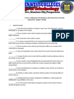 Prelim Examination in Comparative Models and Policing System