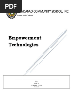 Mindanao Community School, Inc.: Empowerment Technologies