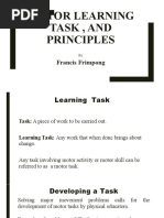 Motor Learning Task & Factorial Principles