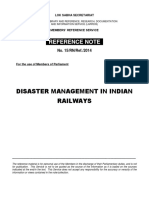 Reference Note: Disaster Management in Indian Railways