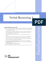 Verbal Reasoning - 3 - Test Booklet