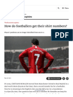 Footballers & Shirt Numbers
