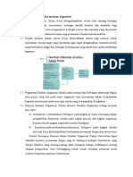 Analisis aliran kerja dan struktur organisasi