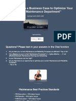 How To Develop A Business Case To Optimize Your Current Maintenance Department
