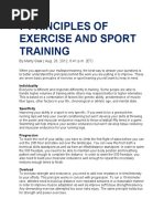 7 Principles of Exercise and Sport Training