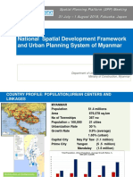 National Spatial Development Framework and Urban Planning System of Myanmar