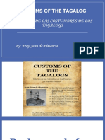 Customs of The Tagalog: Relacion de Las Costumbres de Los Tagalogs