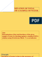 Determination of Hardness of Water