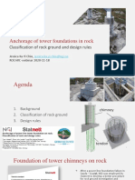 Rock classification and design rules for anchoring tower foundations