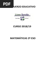Refuerzo Educativo Matemáticas 2.º Eso