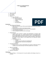 College of Accounting Education Thesis Formats