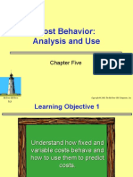 Cost Behavior: Analysis and Use: Chapter Five