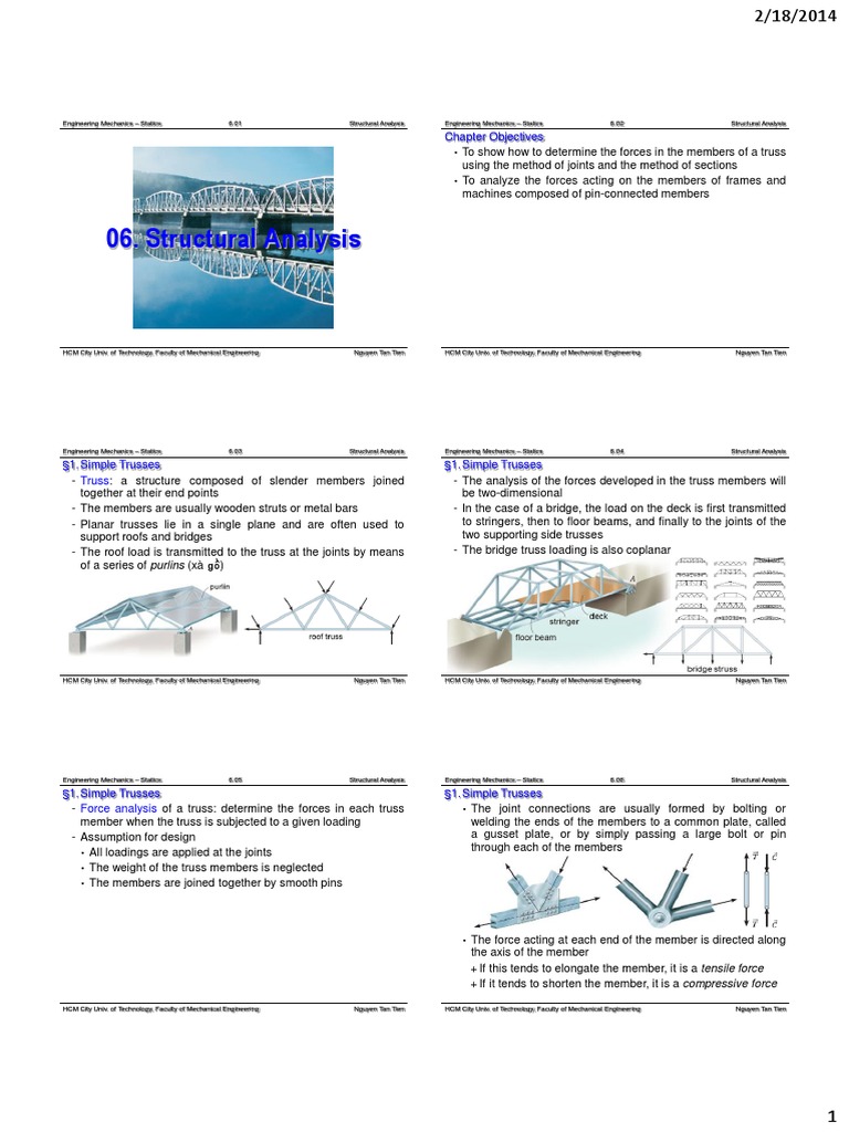 Truss Member Force Analysis | PDF | Truss | Structural Analysis