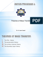 Separation Processes 1: Theories of Mass Transfer