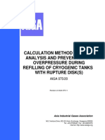 Calculation Method For The Analysis and Prevention of Overpressure During Refilling of Cryogenic Tanks With Rupture Disk (S)