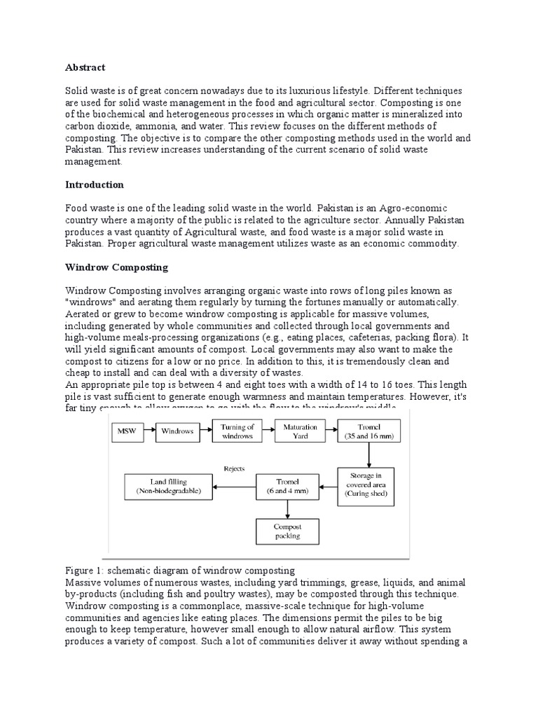 Composting Methods for Solid Waste Management | PDF | Compost | Waste ...