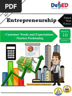 Entrepreneurship: Customer Needs and Expectations Market Positioning