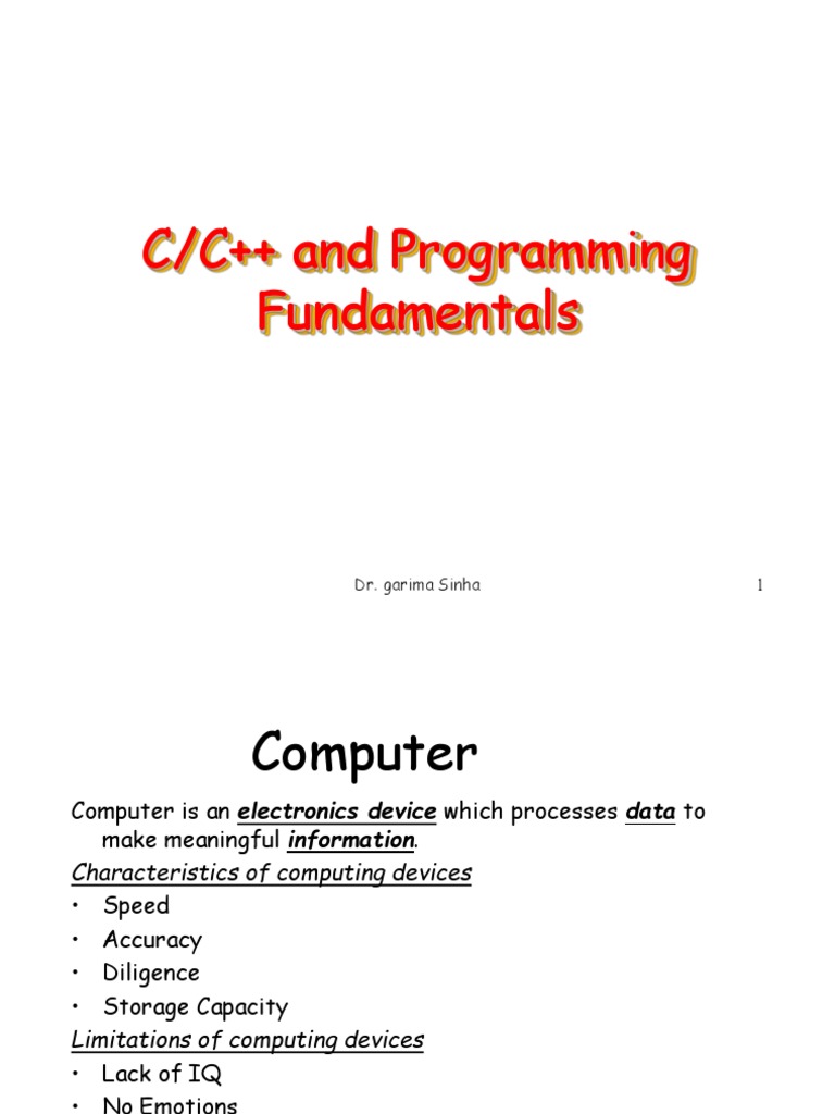 C++ and Programming Fundamentals | PDF | Computer Data Storage | Numbers