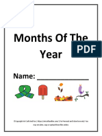 Months of The Year Worksheets